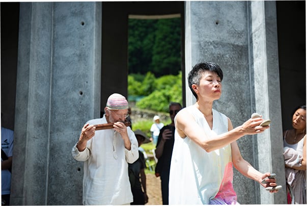 音響彫刻ONKAI、奈良県十津川村竹筒